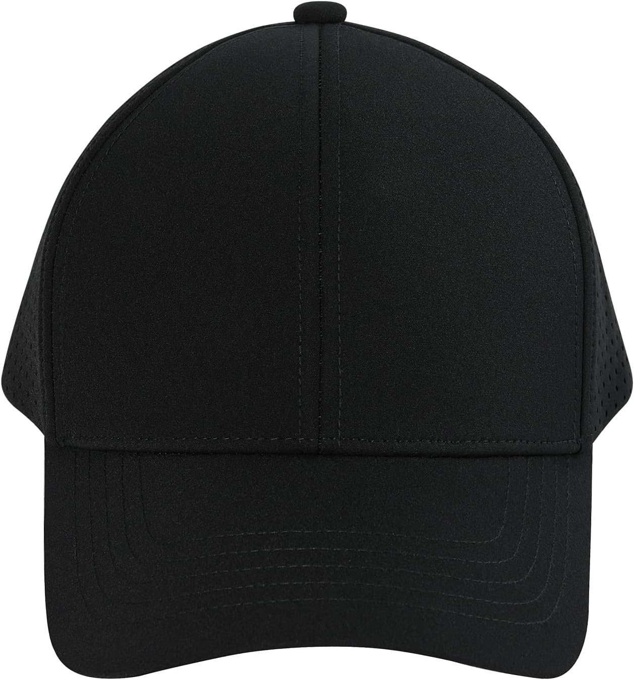 Men Quick Dry Baseball Cap Laser Cut Mesh Ball Curved Brim Hat - Image 2