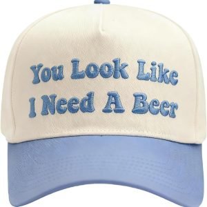 Hat Funny Embroidered Trucker Hat Adjustable Two Tone Canvas Baseball Cap for Womens