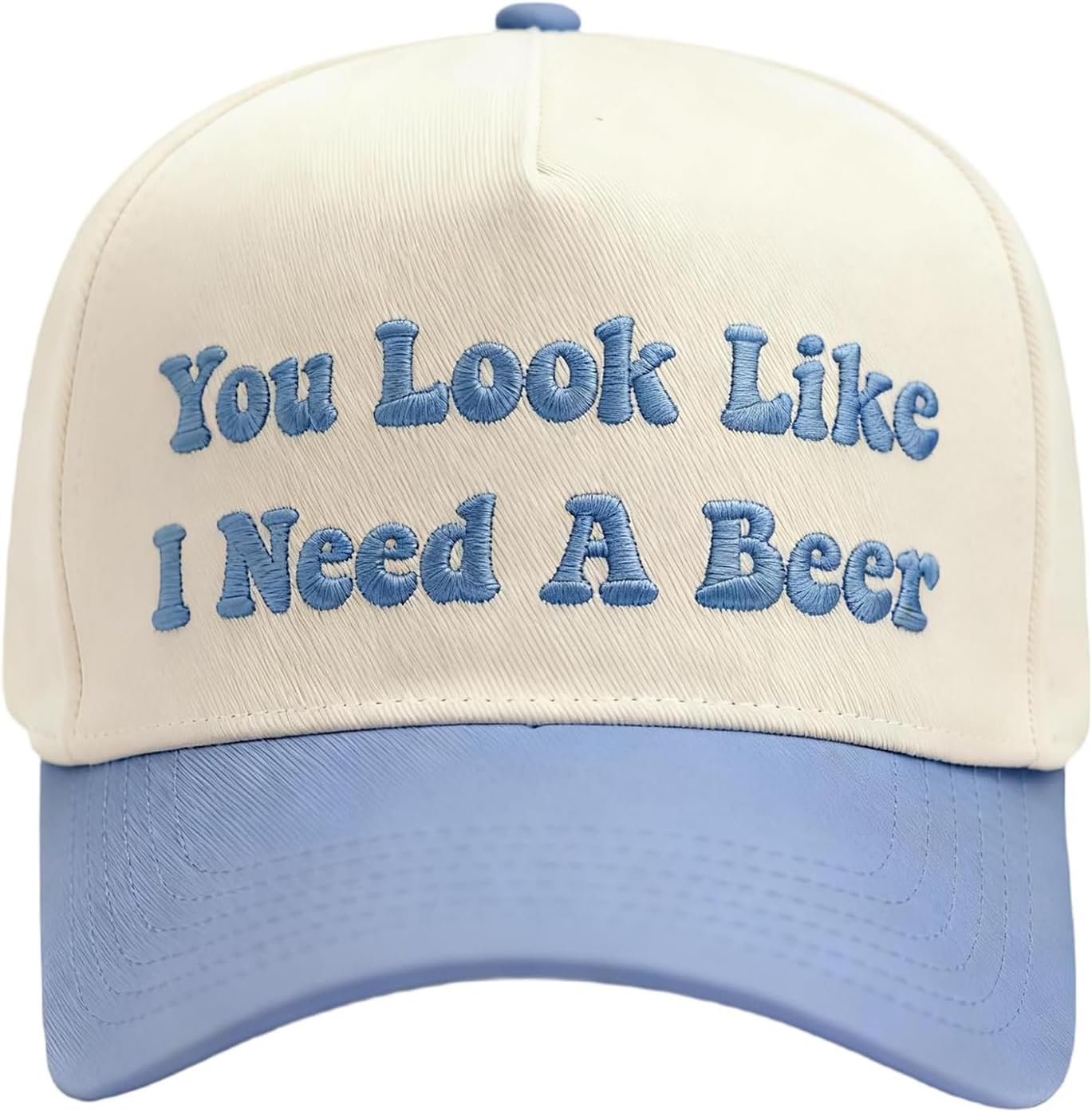 Hat Funny Embroidered Trucker Hat Adjustable Two Tone Canvas Baseball Cap for Womens