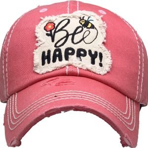 Funky Junque Distressed Baseball Cap for Women - Vintage Trucker Hat with Embroidered Patch, Womens Hats