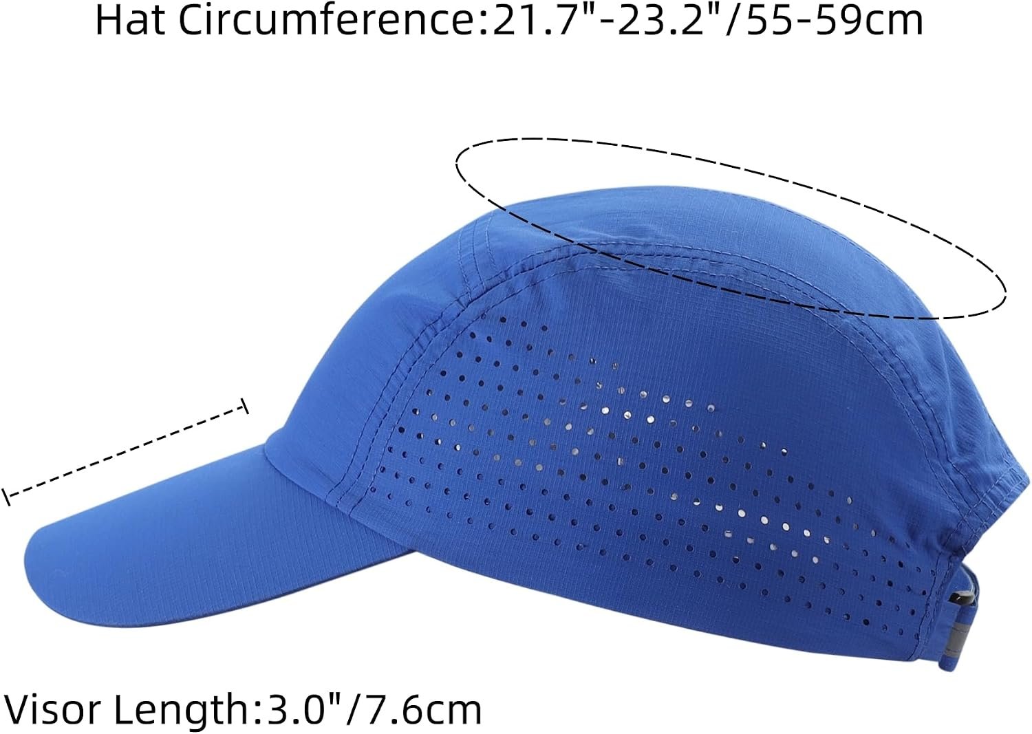 Men's Breathable Run Hat Quick Dry Reflective Sport Cap Adjustable Lightweight Baseball Hat Unstructured Design - Image 2