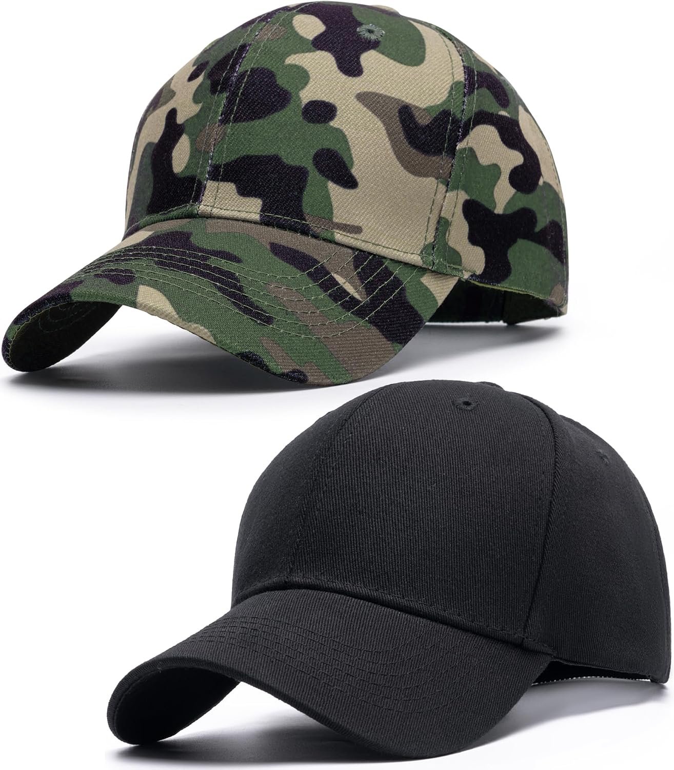 Structured Baseball Hats for Men Women Breathable Washed Cotton Baseball Caps Adjustable Golf Dad Hat for Wide Occasion