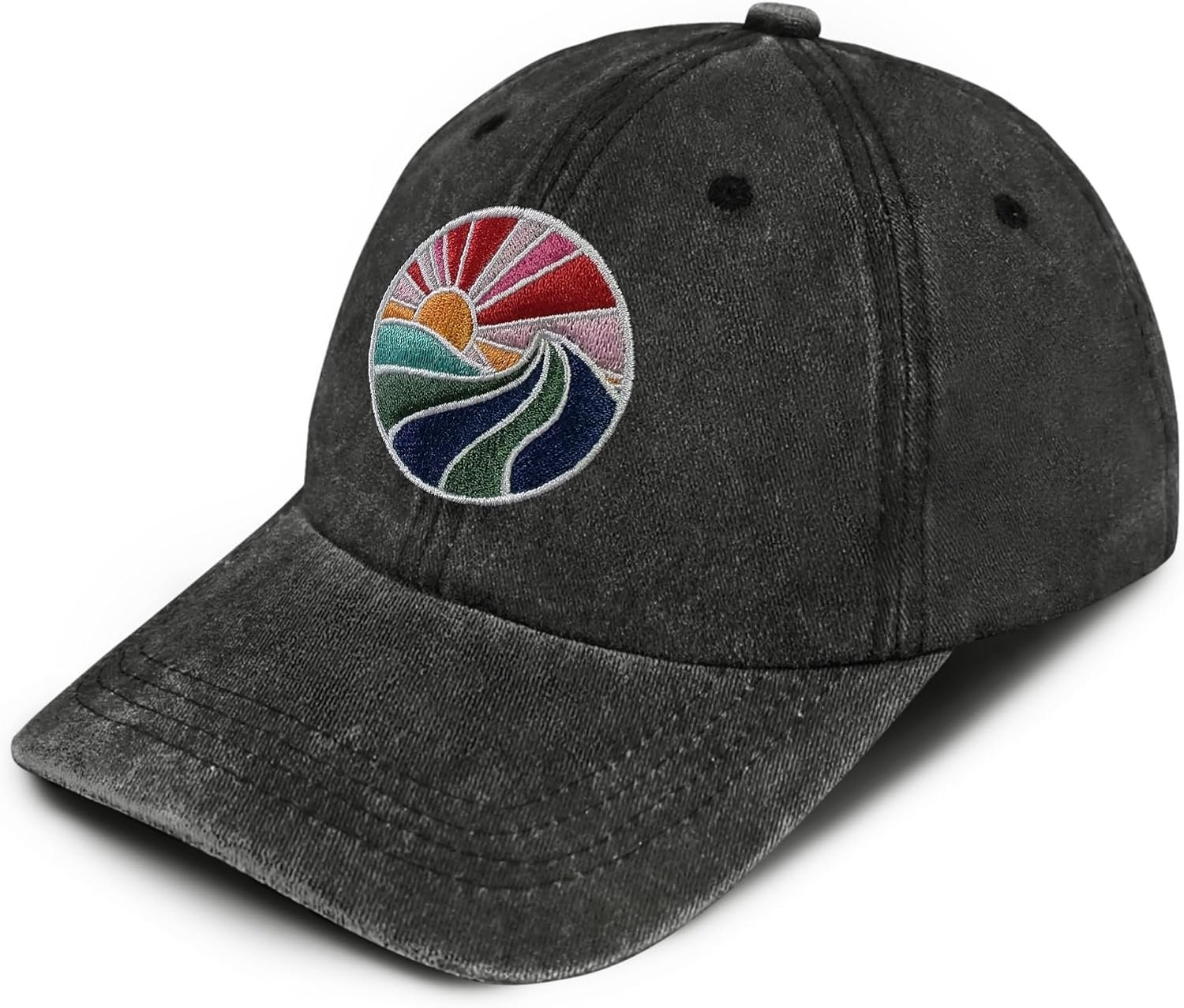 Embroidered Baseball Cap Vintage Washed Cotton Hat for Men Women - Image 2