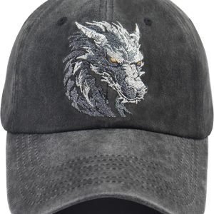 Unisex Adjustable Animal Hat for Men Women, Classic Cotton Wild Animals Embroidered Baseball Cap